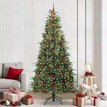 Brad de Crăciun artificial cu ramuri articulare Verde 240 cm GartenMobel Dekor