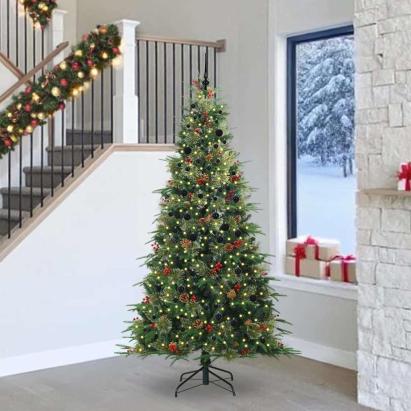 Brad de Crăciun artificial cu ramuri articulare Verde 240 cm GartenMobel Dekor