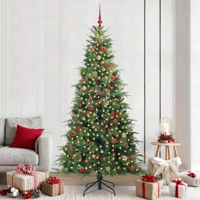 Brad de Crăciun artificial cu ramuri articulare Verde 240 cm GartenMobel Dekor