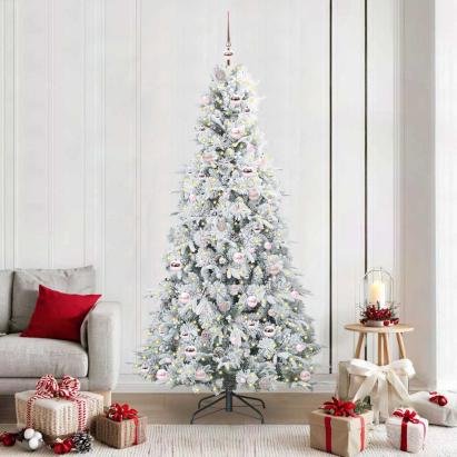 Brad de Crăciun artificial cu ramuri articulare Verde 210 cm GartenMobel Dekor
