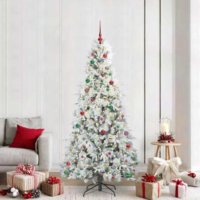 Brad de Crăciun artificial cu ramuri articulare Verde 210 cm GartenMobel Dekor