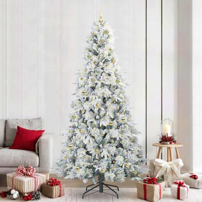 Brad de Crăciun artificial cu ramuri articulare Verde 240 cm GartenMobel Dekor
