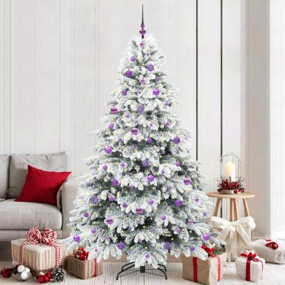 Brad de Crăciun artificial cu 300 LED Verde 210 cm PE și PVC GartenMobel Dekor