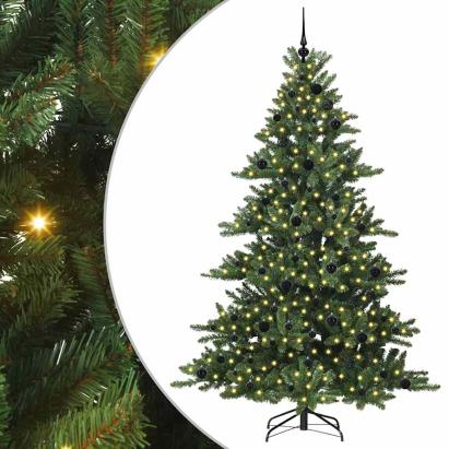Brad de Crăciun artificial cu ramuri articulare Verde 210 cm GartenMobel Dekor