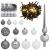 Brad de Crăciun artificial cu ramuri articulare Alb 210 cm PVC GartenMobel Dekor