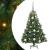 Brad de Crăciun artificial cu 150 LED Verde 120 cm PE și PVC GartenMobel Dekor