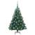 Brad de Crăciun artificial cu 150 LED Verde 120 cm PE și PVC GartenMobel Dekor