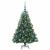 Brad de Crăciun artificial cu 150 LED Verde 120 cm PE și PVC GartenMobel Dekor