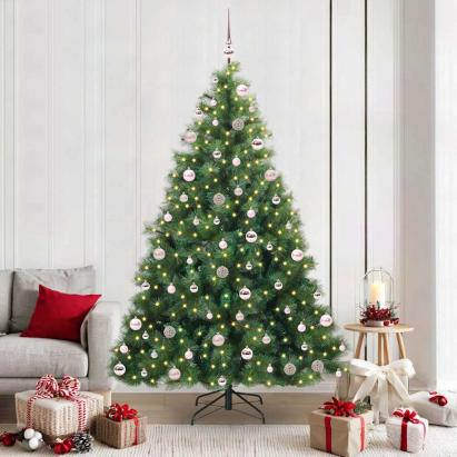 Brad de Crăciun artificial cu 300 LED Verde 210 cm PE și PVC GartenMobel Dekor