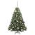 Brad de Crăciun artificial cu 150 LED Verde 120 cm PE și PVC GartenMobel Dekor