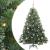 Brad de Crăciun artificial cu 150 LED Verde 150 cm PE și PVC GartenMobel Dekor