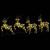 Renii LED cu 80 LED 4 pcs Auriu 64 x 42 x 15 cm PET GartenMobel Dekor