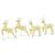Renii LED cu 80 LED 4 pcs Auriu 64 x 42 x 15 cm PET GartenMobel Dekor