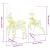 Renii LED cu 180 LED 6 pcs Multicolor 64 x 42 x 15 cm PET GartenMobel Dekor