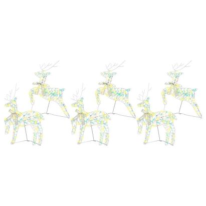 Renii LED cu 180 LED 6 pcs Multicolor 64 x 42 x 15 cm PET GartenMobel Dekor