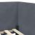 Cadru de pat colțar cu headboard Gri închis 80 x 200 cm Catifea GartenMobel Dekor