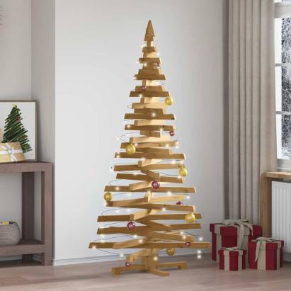 Brazi de Crăciun cu suport Maro 180 cm Lemn masiv de pin GartenMobel Dekor