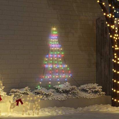 Brad de Crăciun LED cu 112 LED Multicolour 511 cm Metal GartenMobel Dekor