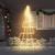Brad de Crăciun LED cu 168 LED Alb cald 511 cm Metal GartenMobel Dekor