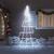 Brad de Crăciun LED cu 168 LED Alb rece 511 cm Metal GartenMobel Dekor