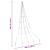 Brad de Crăciun LED cu 168 LED Multicolour 511 cm Metal GartenMobel Dekor