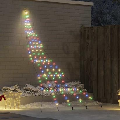 Brad de Crăciun LED cu 168 LED Multicolour 511 cm Metal GartenMobel Dekor