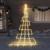 Brad de Crăciun LED cu 276 LED Alb cald 511 cm Metal GartenMobel Dekor
