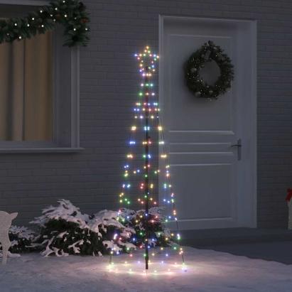 Brad de Crăciun LED cu 390 LED Multicolour 250 cm Fier GartenMobel Dekor