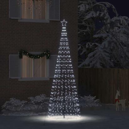 Brad de Crăciun LED cu 800 LED Alb rece 400 cm Fier GartenMobel Dekor