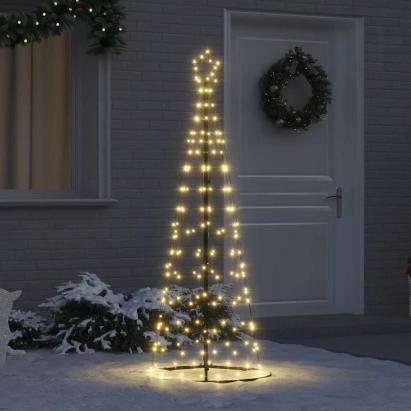 Brad de Crăciun LED cu 390 LED cu suport Alb cald 250 cm Fier GartenMobel Dekor