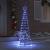 Brad de Crăciun LED cu 390 LED cu suport albastru 250 cm Fier GartenMobel Dekor