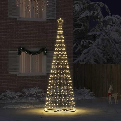 Brad de Crăciun LED cu 800 LED cu suport Alb cald 400 cm Fier GartenMobel Dekor