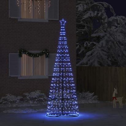 Brad de Crăciun LED cu 800 LED cu suport albastru 400 cm Fier GartenMobel Dekor