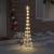 Brad de Crăciun LED Alb cald 138.5 x 138.5 x 399 cm Metal GartenMobel Dekor