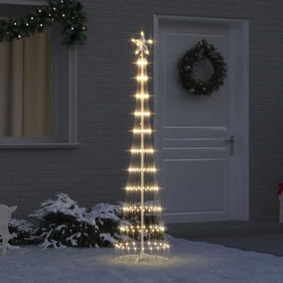Brad de Crăciun LED Alb cald 138.5 x 138.5 x 399 cm Metal GartenMobel Dekor