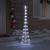 Brad de Crăciun LED Alb rece 138.5 x 138.5 x 399 cm Metal GartenMobel Dekor