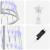 Brad de Crăciun LED albastru 138.5 x 138.5 x 399 cm Metal GartenMobel Dekor