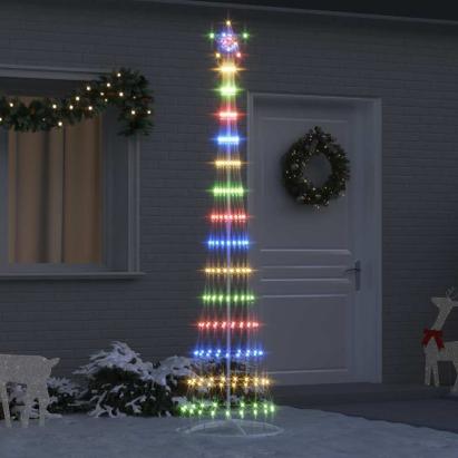 Brad de Crăciun LED Multicolour 138.5 x 138.5 x 399 cm Metal GartenMobel Dekor