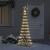Brad de Crăciun LED Alb cald 138.5 x 138.5 x 399 cm Metal GartenMobel Dekor
