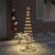 Brad de Crăciun LED Alb cald 138.5 x 138.5 x 399 cm Metal GartenMobel Dekor