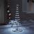 Brad de Crăciun LED Alb rece 138.5 x 138.5 x 399 cm Metal GartenMobel Dekor
