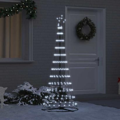 Brad de Crăciun LED Alb rece 138.5 x 138.5 x 399 cm Metal GartenMobel Dekor
