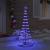 Brad de Crăciun LED albastru 138.5 x 138.5 x 399 cm Metal GartenMobel Dekor