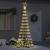 Brad de Crăciun LED Alb cald 138.5 x 138.5 x 399 cm Metal GartenMobel Dekor