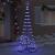 Brad de Crăciun LED albastru 138.5 x 138.5 x 399 cm Metal GartenMobel Dekor