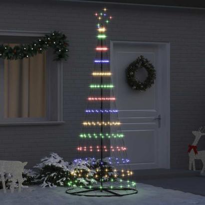 Brad de Crăciun LED Multicolour 138.5 x 138.5 x 399 cm Metal GartenMobel Dekor