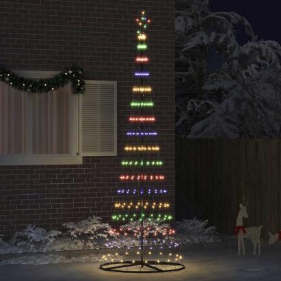 Brad de Crăciun LED Multicolour 138.5 x 138.5 x 399 cm Metal GartenMobel Dekor