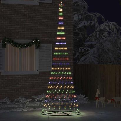 Brad de Crăciun LED Multicolour 138.5 x 138.5 x 399 cm Metal GartenMobel Dekor