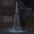 Brad de Crăciun LED Alb rece 138.5 x 138.5 x 399 cm Metal GartenMobel Dekor