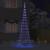 Brad de Crăciun LED albastru 138.5 x 138.5 x 399 cm Metal GartenMobel Dekor